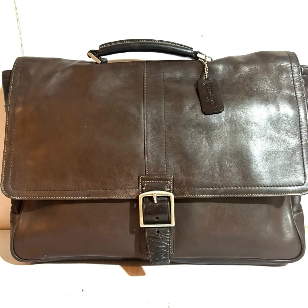 Coach vintage unisex Brown Leather Briefcase messenger bag